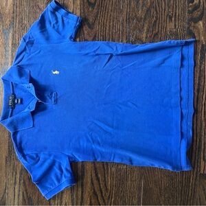 Polo boys blue shirt sleeve very good condition. Size Medium.